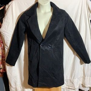 NWT Jenkoon black velvety coat size XS